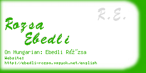 rozsa ebedli business card